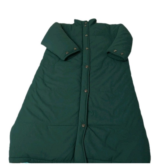 Eddie Bauer Down Puffer Green Women's Jacket LT Large Tall Long Parka Thinsulate - Picture 1 of 8